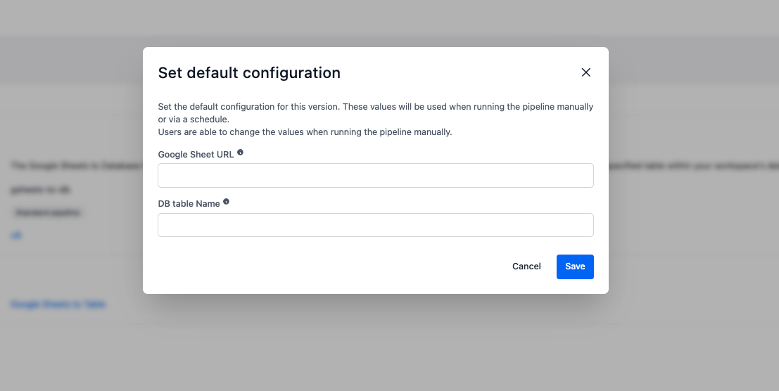 Default Configuration Interface